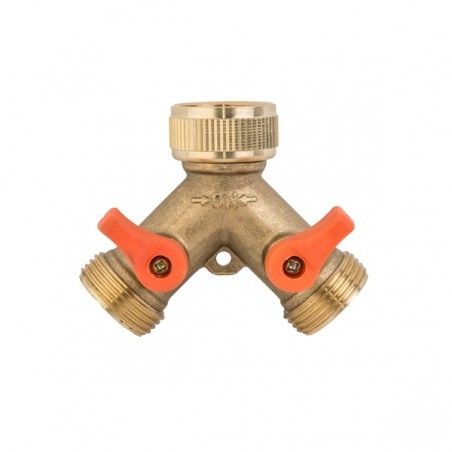 Réz Y Elágazó Kerti Csapra 3/4"BM