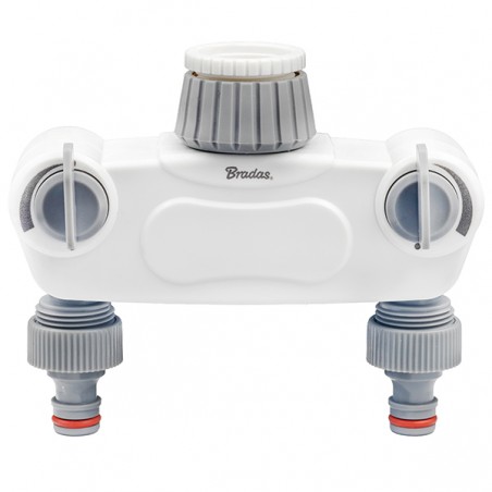 Elosztó Kerti Csapra 1" - 3/4"BM, 2 utas kuplung csatlakozó